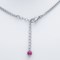 6446H_3 Aluma USA Mauve Lace-Purple Banded Agate Necklace - 18”+2”