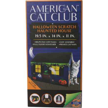 American Cat Club Halloween Cat Scratcher Haunted House in Multi