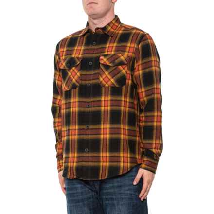 American Outdoorsman 190 gsm Cotton-Blend Flannel Shirt - Long Sleeve in Orange
