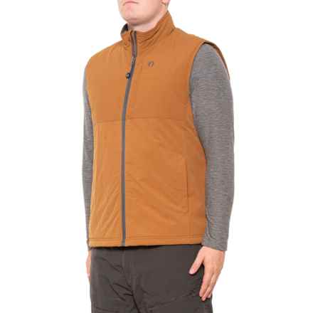American Outdoorsman Mixed Texture Vest - Insulated in Spice