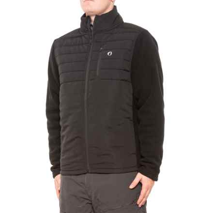 American Outdoorsman Quilt Front Full-Zip Jacket - Insulated, Sherpa Lined in Black/Black
