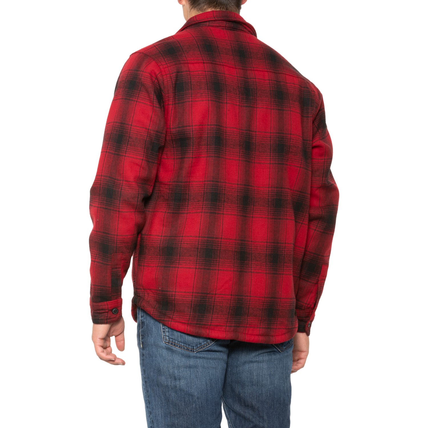 American Outdoorsman Sherpa-Bonded Flannel Shirt Jacket (For Men ...