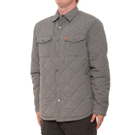 American Outdoorsman Solid Quilted Microfiber Shirt Jacket - Snap