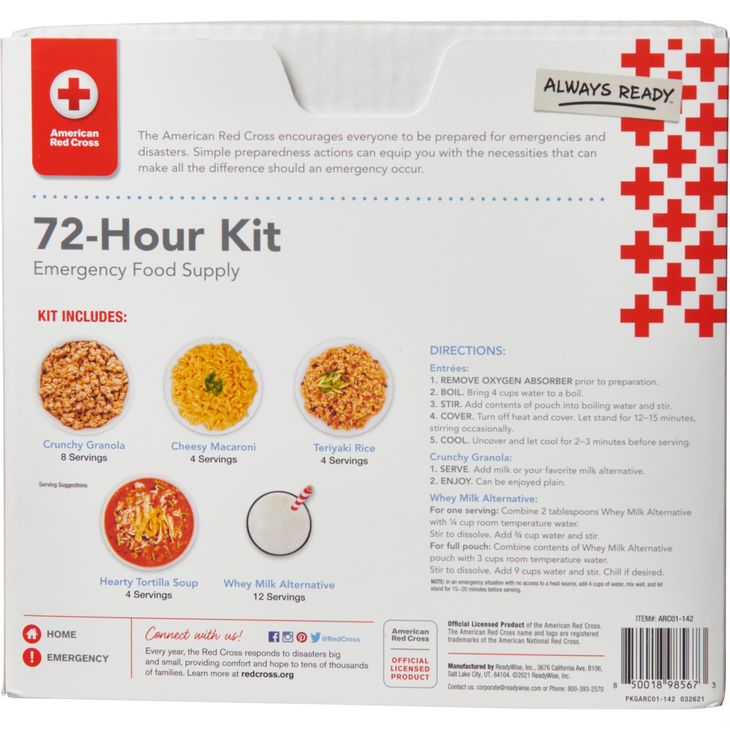 AMERICAN RED CROSS 72Hour Emergency Food Supply Kit 32 Servings