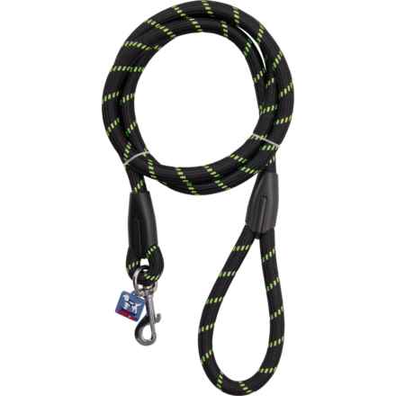 Americas Vet Dogs Reflective Rope Hiking Dog Leash - 70” in Black