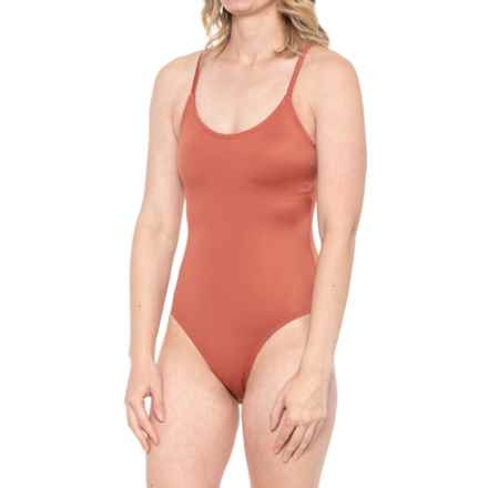 ANDIE The Amalfi One-Piece Swimsuit - Built-In Bra in Clay