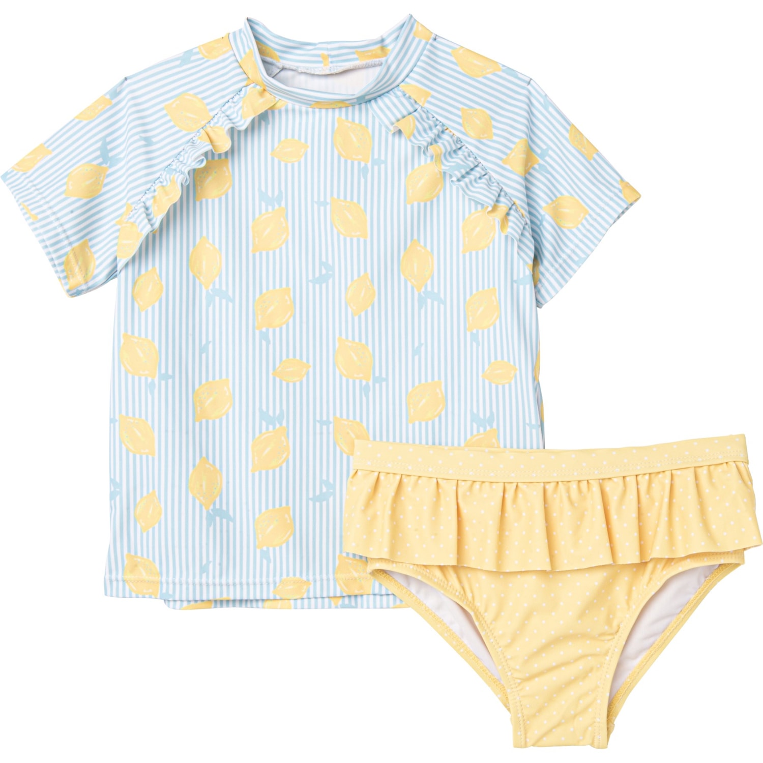 Andy & Evan Toddler Girls Rash Guard and Bikini Bottoms Set - UPF 50 ...