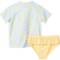 2KCDF_2 Andy & Evan Toddler Girls Rash Guard and Bikini Bottoms Set - UPF 50+, Short Sleeve