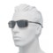 599PF_2 Angler Eyes 25 Smoke Pilot Metal Sunglasses - Polarized