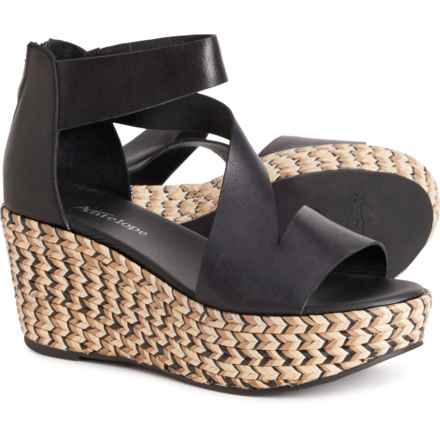 Antelope Grayson Kat Wedge Sandals - Leather (For Women) in Black