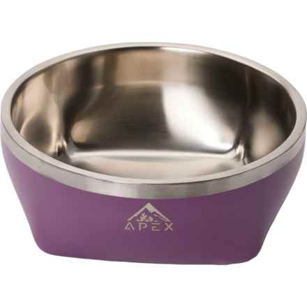 Apex Double Wall Oblong Pet Bowl - 64 oz., Insulated in Plum