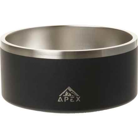 Apex Double Wall Stainless Steel Pet Bowl - 64 oz., Insulated, 8-Cup in Black