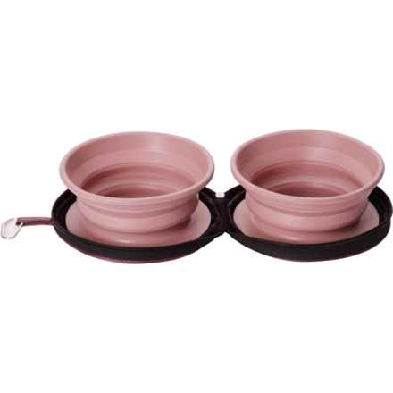 Apex Silicone Folding Travel Pet Bowls - 14 oz., 2-Pack in Pink