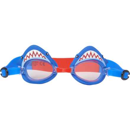 Aqua2ude Boys and Girls Shark Bites Swim Goggles in Blue/Red