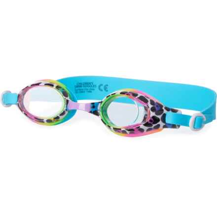 Aqua2ude Cheetah Swim Goggles (For Boys and Girls) in Blue/Pink