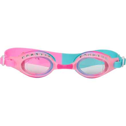 Aqua2ude Rhinestone Eyes Swim Goggles (For Boys and Girls) in Pink