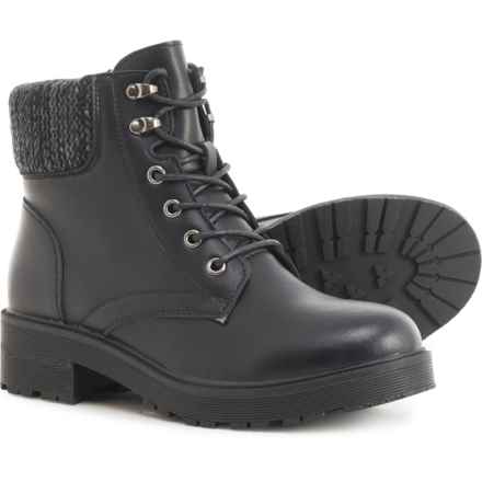 AquaDiva Britt Lace Boots - Leather (For Women) in Black Leather