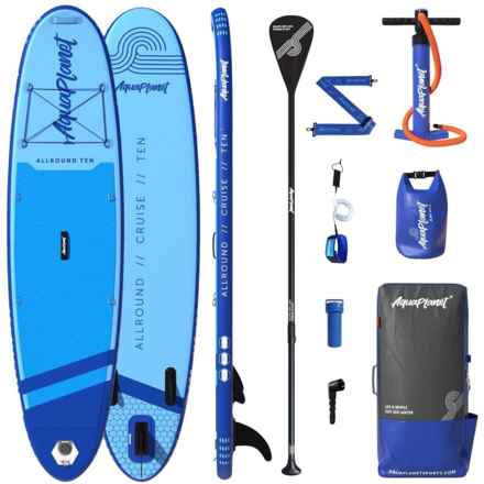 AQUAPLANET All Around Ten Inflatable Stand-Up Paddle Board Package - 10’ in See Photo