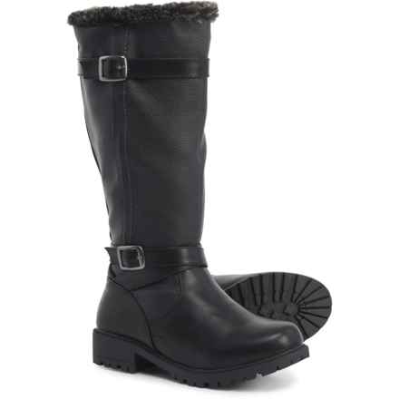 critic black block heeled platform over the knee boots
