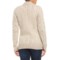 401NN_2 Aran Mor Made in Ireland Mock Neck Two-Pocket Cardigan Sweater - Merino Wool (For Women)