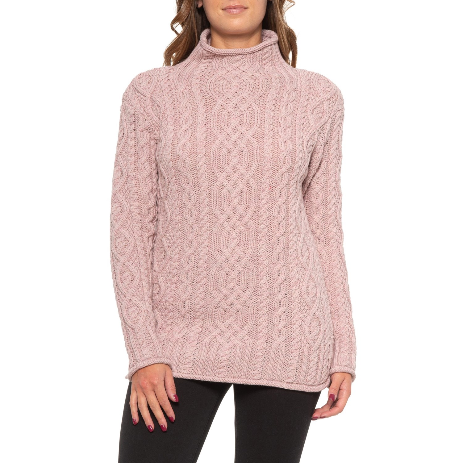 pink merino wool sweater