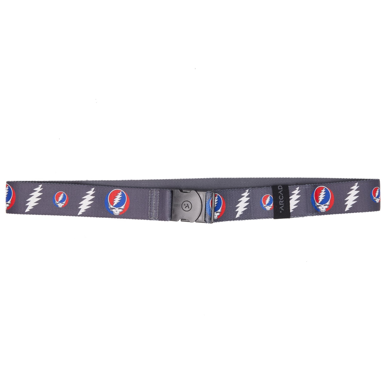 Buckle Down Hundehalsband – Sicherheitsgurt-Design, Größe L, Steal Your Face Motiv Rot/weiß/blau