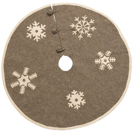Arcadia Home Snowflake Tree Skirt Hand Felted Wool 60 Save 25 Arcadia Home Snowflake Tree Skirt Hand Felted Wool 60 In Grey
