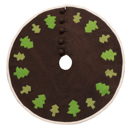 Arcadia Home Tree Hand Felted And Liqued Wool Skirt 60 Arcadia Home Tree Hand Felted And Liqued Wool Skirt 60 In Chocolate