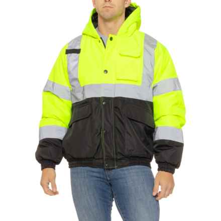 Arctic Quest High Visibility Bomber Jacket - Insulated in Safety  Yellow