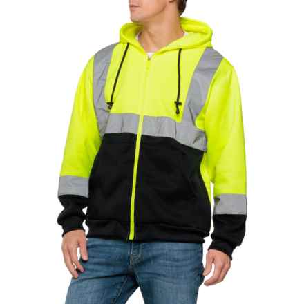 Arctic Quest High-Visibility Fleece Hoodie - Full Zip in Hi Vis Yellow