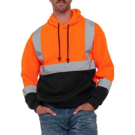 Arctic Quest High-Visibility Fleece Hoodie in Safety Orange