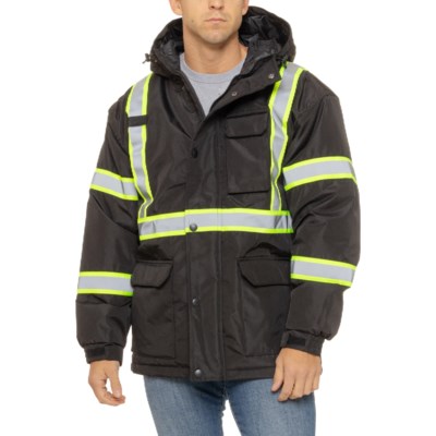 (取寄) アークティック クエスト ハイ ビジブリティ ユーティリティ パーカー - インサレーテッド Arctic Quest High Visibility Utility Parka - Insulated  Rich Black arctic-quest-high-visibility-