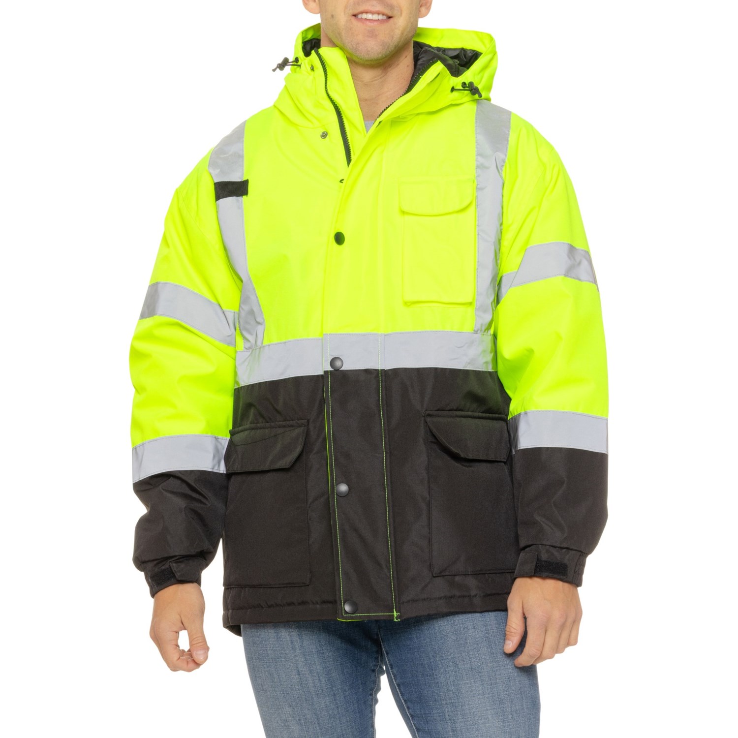 (取寄) アークティック クエスト ハイ ビジブリティ ユーティリティ パーカー - インサレーテッド Arctic Quest High Visibility Utility Parka - Insulated  Safety  Yellow Arctic Quest High Visibility Utility Parka - Insulated - Save 63%