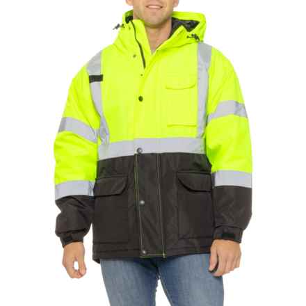 Arctic Quest High Visibility Utility Parka - Insulated in Safety  Yellow