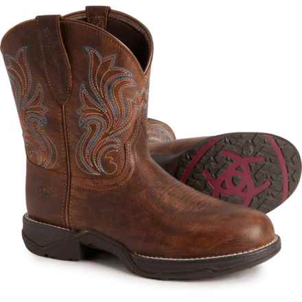Ariat Anthem Shortie Cowboy Boots - 8”, Round Toe, Leather (For Women) in Copper Kettle