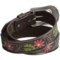 138PJ_2 Ariat Painted Floral-Embossed Belt - Leather (For Women)