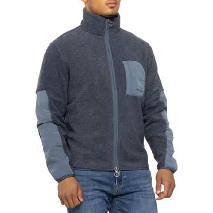 Armani Exchange Fleece Jacket - Full Zip in Dusty Blue
