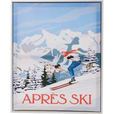 ART BRAND 17x21” Apres Ski Framed Printed Canvas in Multi