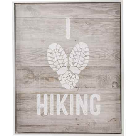 ART BRAND 17x21” I Love Hiking Framed Printed Canvas in Multi