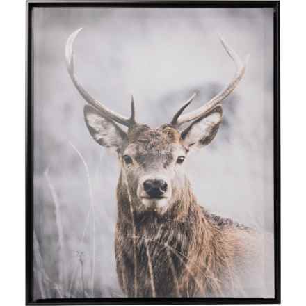 ART BRAND 18x22” Elk Framed Printed Canvas in Multi