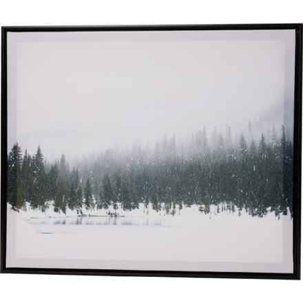 ART BRAND 18x22” Snow Storm Framed Canvas Wall Art in Multi