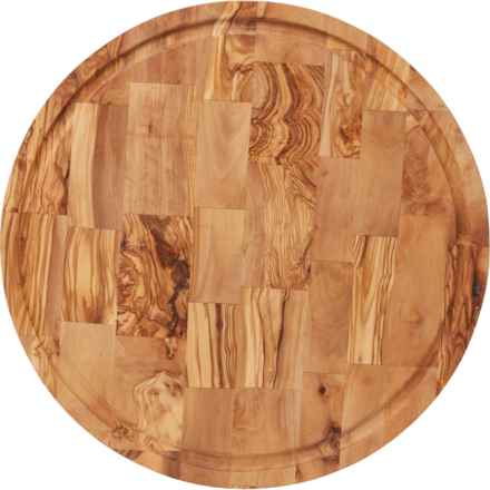 ARTE LEGNO Made in Italy Olive Wood Round Cutting Board - 15.5” in Natural