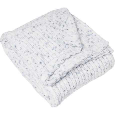 Artelier Nicole Miller Capri Chenille Knit Throw Blanket 50x60   Artelier Nicole Miller Capri Chenille Knit Throw Blanket 50x60 Light Blue~a~60nrp 2~460.1 