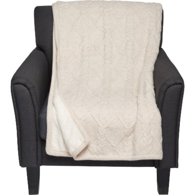 Nicole Miller Beige knit throw ! 