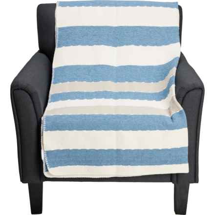 Artelier Nicole Miller Sunset Mini Hyphen Throw Blanket - 50x70” in Spring Lake/White Pepper