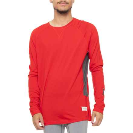 ARTILECT Flatiron 185 Base Layer Top - Merino Wool, Long Sleeve in Super Red/Ash