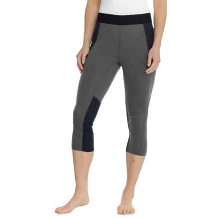 ARTILECT Goldhill 125 Zoned 3/4 Base Layer Leggings - Merino Wool in Ash/Black