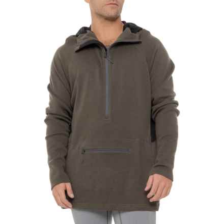 ARTILECT Sundown 250 Hoodie - Zip Neck, Merino Wool in Deep Olive/Black