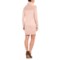 408YH_3 Artisan NY Textured Sheath Dress - Cowl Neck, Long Sleeve (For Women)