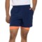 ASICS 2-in-1 Contrasting Compression Shorts - 5”, Built-In Liner Shorts in Blue Expanse/Coral